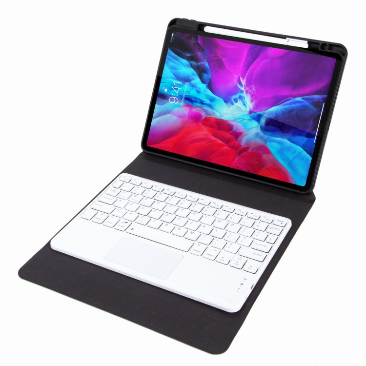 H-097C Touch Bluetooth Keyboard Leather Case with Rear Three-fold Holder, For iPad Pro 11 inch 2021 & 2020 & 2018 / Air 2020 10.9