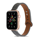 Bracelet en cuir à double rivet pour Apple Watch Series, 7 41mm / 6&SE&5&4 40mm / 3&2&1 38mm, 7 45mm / 6&SE&5&4 44mm / 3&2&1 42mm