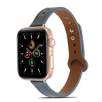 Bracelet en cuir à double rivet pour Apple Watch Series, 7 41mm / 6&SE&5&4 40mm / 3&2&1 38mm, 7 45mm / 6&SE&5&4 44mm / 3&2&1 42mm