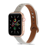 Bracelet en cuir à double rivet pour Apple Watch Series, 7 41mm / 6&SE&5&4 40mm / 3&2&1 38mm, 7 45mm / 6&SE&5&4 44mm / 3&2&1 42mm