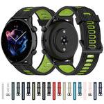 Two-color Stripe Silicone Watchband, For Amazfit GTR 3/GTR 3 Pro/GTR 2, For Huawei Watch GT3 46mm