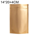 Lot de 100 sachets refermables mats en aluminium pour snacks, 14x20+4cm, 15x22+4cm, 16x24+4cm, 18x26+4cm
