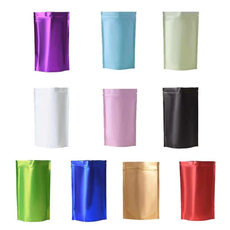 Lot de 100 sachets refermables mats en aluminium pour snacks, 14x20+4cm, 15x22+4cm, 16x24+4cm, 18x26+4cm