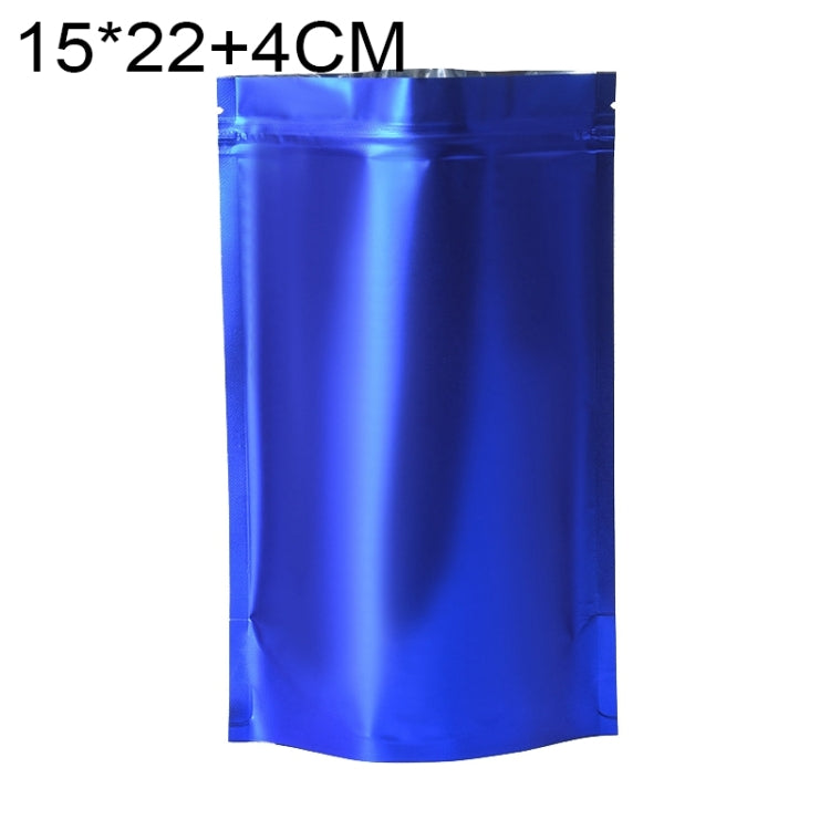 Lot de 100 sachets refermables mats en aluminium pour snacks, 14x20+4cm, 15x22+4cm, 16x24+4cm, 18x26+4cm