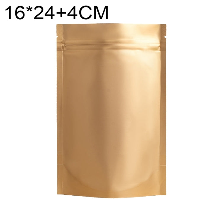 Lot de 100 sachets refermables mats en aluminium pour snacks, 14x20+4cm, 15x22+4cm, 16x24+4cm, 18x26+4cm