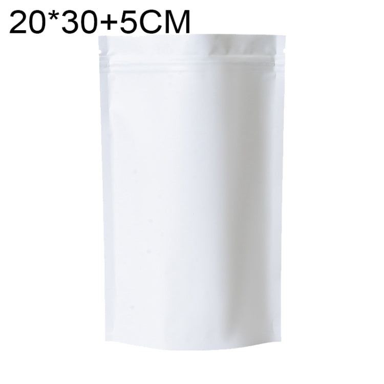 Lot de 100 sacs à collation debout en papier d'aluminium mat, 20x30+5cm
