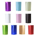 Lot de 100 sacs à collation debout en papier d'aluminium mat, 20x30+5cm