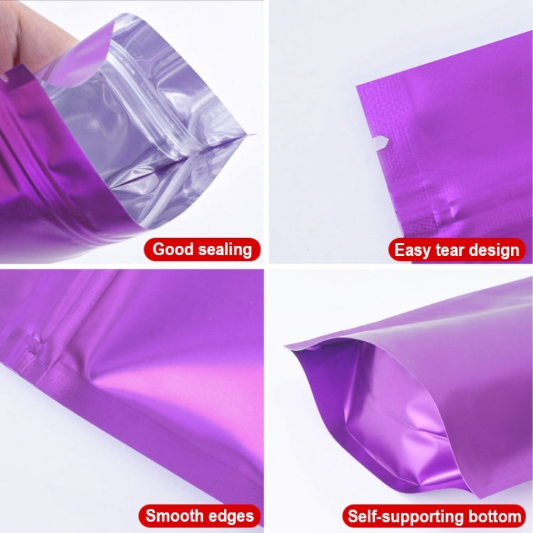 Lot de 100 sacs à collation debout en papier d'aluminium mat, 20x30+5cm