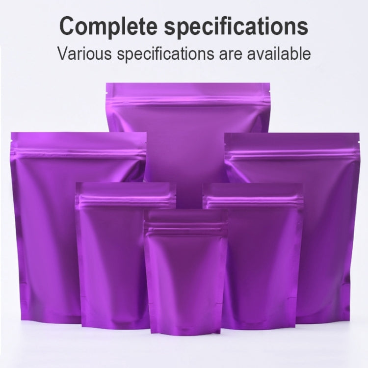Lot de 100 sacs à collation debout en papier d'aluminium mat, 20x30+5cm