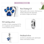 Pendentif Patte de Chien Os en Argent Sterling S925, Accessoires de Collier Bracelet DIY, Patte de Chien Os
