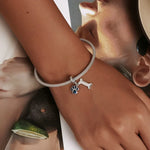 Pendentif Patte de Chien Os en Argent Sterling S925, Accessoires de Collier Bracelet DIY, Patte de Chien Os