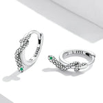 Boucles d'oreilles femme serpent en argent sterling S925, boucle d'oreille serpent