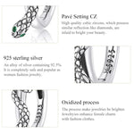 Boucles d'oreilles femme serpent en argent sterling S925, boucle d'oreille serpent