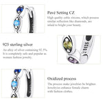 Boucles d'oreilles femme œil de diable en zircon en argent sterling S925, zircon œil de diable
