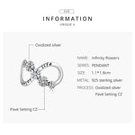 S925 Argent Sterling Fleurs Infinies Perles DIY Bracelet Collier Accessoires, Fleurs Infinies