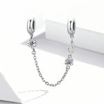 Chaîne de sécurité en argent sterling S925, motif fleur rétro, pour bracelet et collier, accessoires de bricolage, fleur rétro