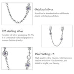 Chaîne de sécurité en argent sterling S925, motif fleur rétro, pour bracelet et collier, accessoires de bricolage, fleur rétro