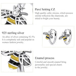 Boucles d'oreilles femme Mini abeille en argent sterling S925, Mini abeille
