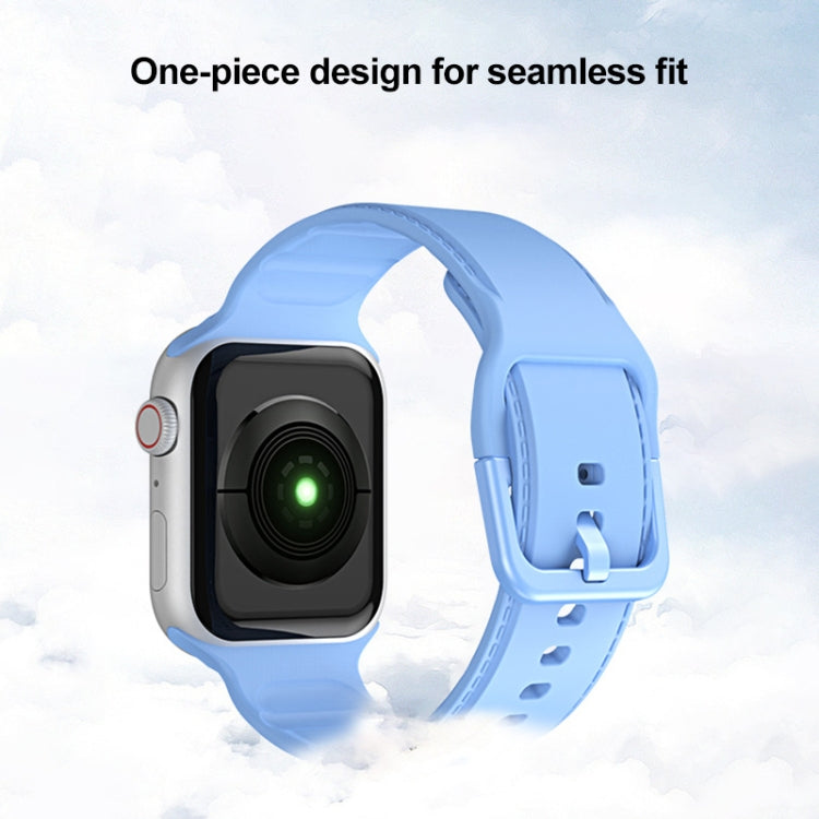 Bracelet de montre en silicone pour Apple Watch Series 7 45mm / 6&SE&5&4 44mm / 3&2&1 42mm