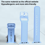 Bracelet de montre en silicone pour Apple Watch Series 7 45mm / 6&SE&5&4 44mm / 3&2&1 42mm