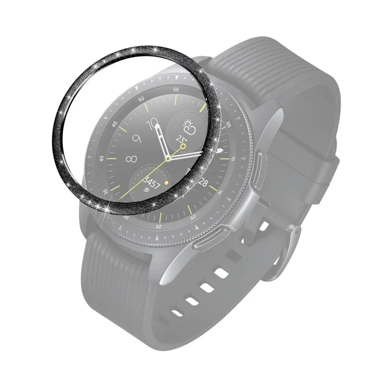Bague de lunette en acier inoxydable à paillettes, pour Samsung Galaxy Watch 42 mm