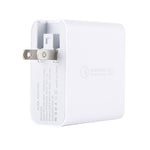Chargeur de voyage A3 PD 18W USB-C / Type-C + QC3.0 USB + double interface USB, prise US, prise EU, prise UK