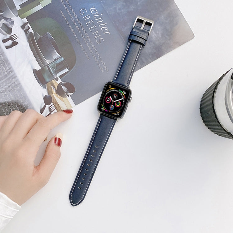 Bracelet de montre en cuir véritable pour Apple Watch Series, 7 41mm / 6&SE&5&4 40mm / 3&2&1 38mm, 7 45mm / 6&SE&5&4 44mm / 3&2&1 42mm