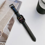 Bracelet de montre en cuir véritable pour Apple Watch Series, 7 41mm / 6&SE&5&4 40mm / 3&2&1 38mm, 7 45mm / 6&SE&5&4 44mm / 3&2&1 42mm