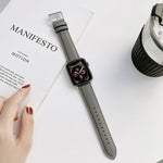 Bracelet de montre en cuir véritable pour Apple Watch Series, 7 41mm / 6&SE&5&4 40mm / 3&2&1 38mm, 7 45mm / 6&SE&5&4 44mm / 3&2&1 42mm