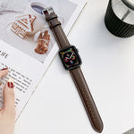 Bracelet de montre en cuir véritable pour Apple Watch Series, 7 41mm / 6&SE&5&4 40mm / 3&2&1 38mm, 7 45mm / 6&SE&5&4 44mm / 3&2&1 42mm