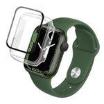 Boîtier PC imak avec film en verre trempé, pour Apple Watch Series 9 / 8 / 7 41 mm, pour Apple Watch Series 9 / 8 / 7 45 mm
