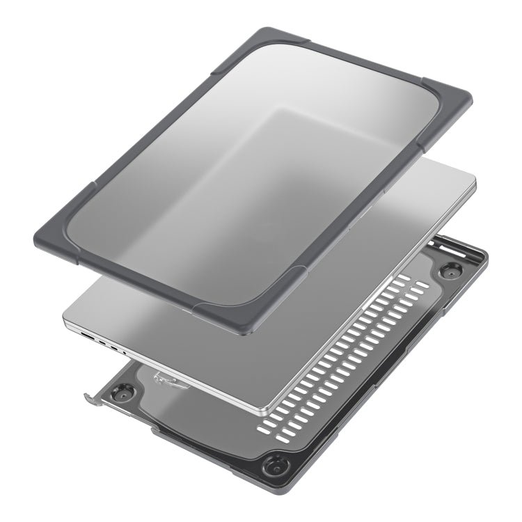 Housse de protection bicolore pour ordinateur portable en TPU + PC, pour MacBook Pro 14,2 pouces A2442 2021