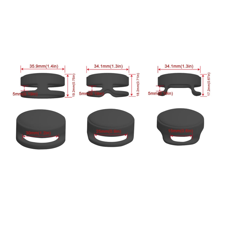 Étui en silicone antichoc et anti-rayures pour collier d'animaux de compagnie, compatible avec AirTag 2e génération / AirTag 1re génération, 35,9x35,9x19,2 mm, 34,1x34,1x18,2 mm