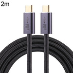 Câble de données tressé USB 2.0 140W USB-C / Type-C mâle vers USB-C / Type-C mâle, 1 m, 1,5 m, 2 m