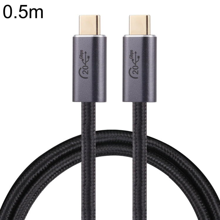 Câble de données tressé USB 3.2 20Gbps USB-C / Type-C mâle vers USB-C / Type-C mâle, 0,5 m, 1 m, 1,5 m, 2 m, 3 m