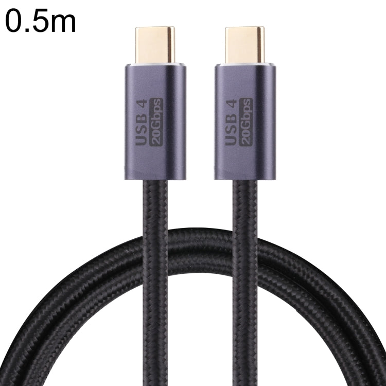 Câble de données tressé USB 4 20Gbps USB-C / Type-C mâle vers USB-C / Type-C mâle, 0,5 m, 1 m, 1,5 m, 2 m, 3 m