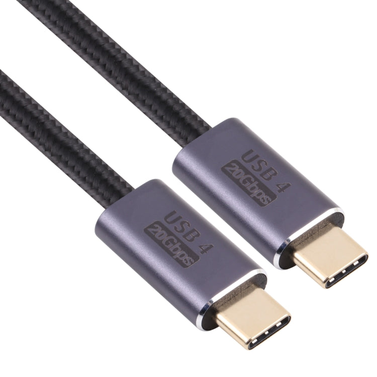 Câble de données tressé USB 4 20Gbps USB-C / Type-C mâle vers USB-C / Type-C mâle, 0,5 m, 1 m, 1,5 m, 2 m, 3 m