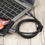 Câble de données tressé USB 4 20Gbps USB-C / Type-C mâle vers USB-C / Type-C mâle, 0,5 m, 1 m, 1,5 m, 2 m, 3 m