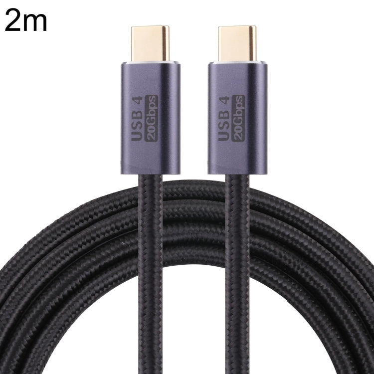 Câble de données tressé USB 4 20Gbps USB-C / Type-C mâle vers USB-C / Type-C mâle, 0,5 m, 1 m, 1,5 m, 2 m, 3 m