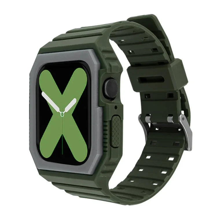 Bracelet de montre intégré bicolore pour Apple Watch Series, 7 41mm / 6&SE&5&4 40mm / 3&2&1 38mm, 7 45mm / 6&SE&5&4 44mm / 3&2&1 42mm