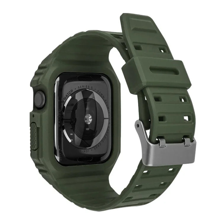 Two-color Integrated Watchband For Apple Watch Series, 7 41mm / 6&SE&5&4 40mm / 3&2&1 38mm, 7 45mm / 6&SE&5&4 44mm / 3&2&1 42mm