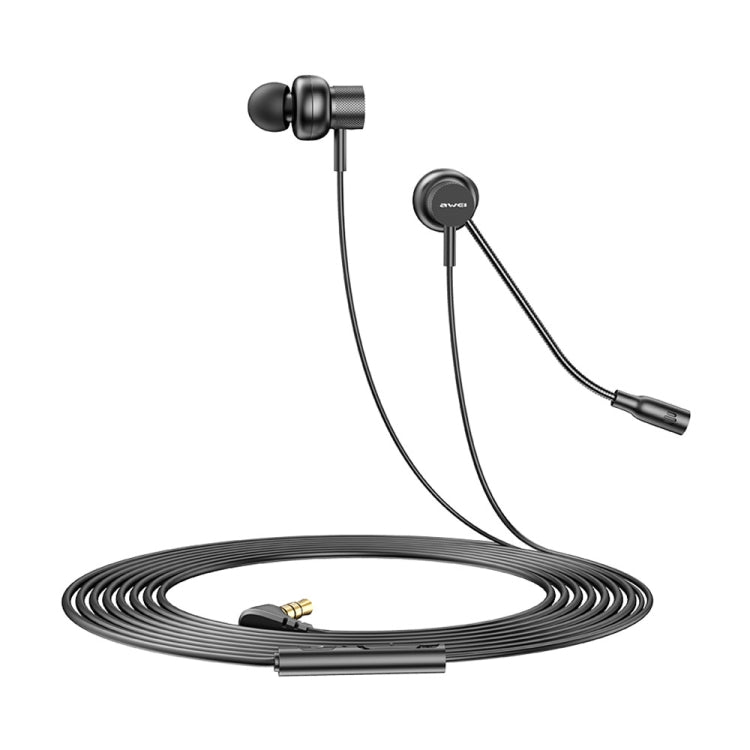 awei ES-180i Écouteurs filaires intra-auriculaires E-sports avec microphone, ES-180i
