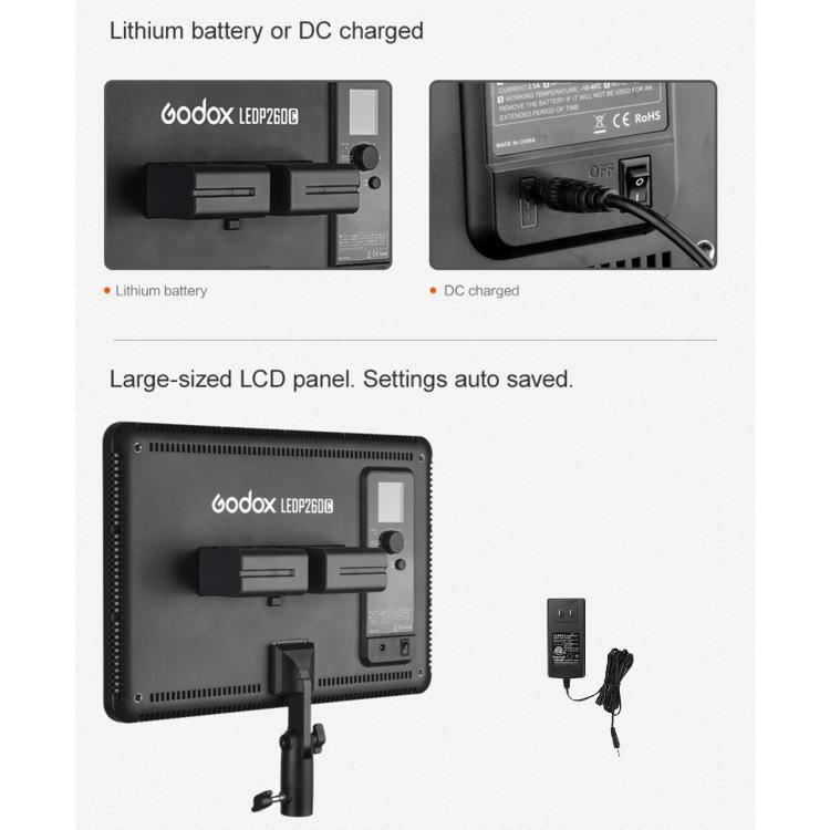 Éclairage vidéo LED Godox LEDP260C, LEDP260C