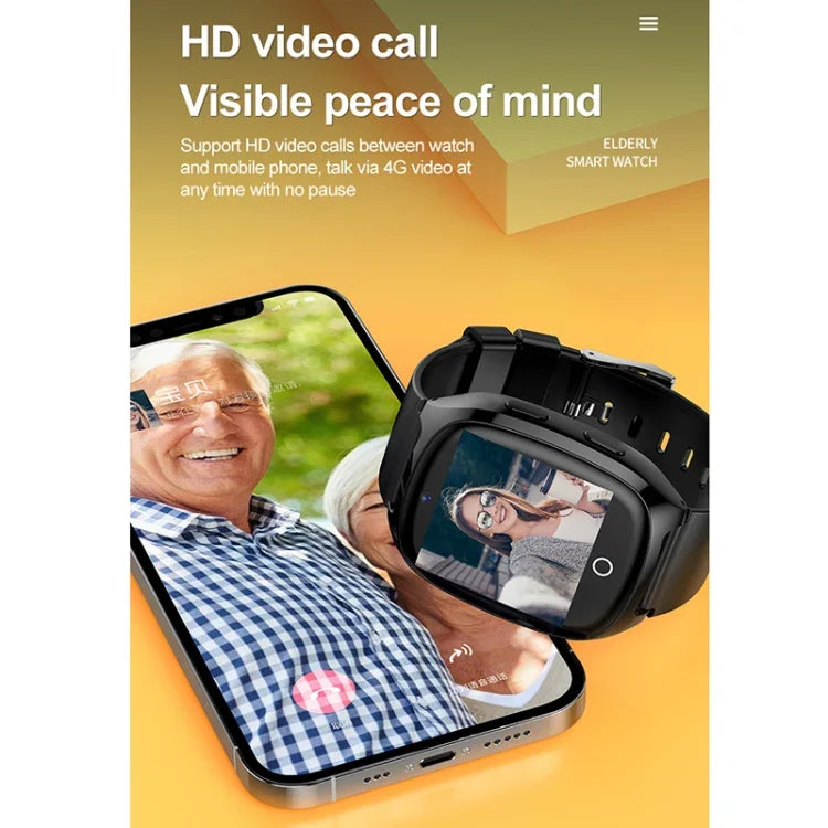 Montre intelligente D300 avec écran IPS de 1,54 pouce, prise en charge du suivi et du positionnement et des appels vidéo, avec température corporelle