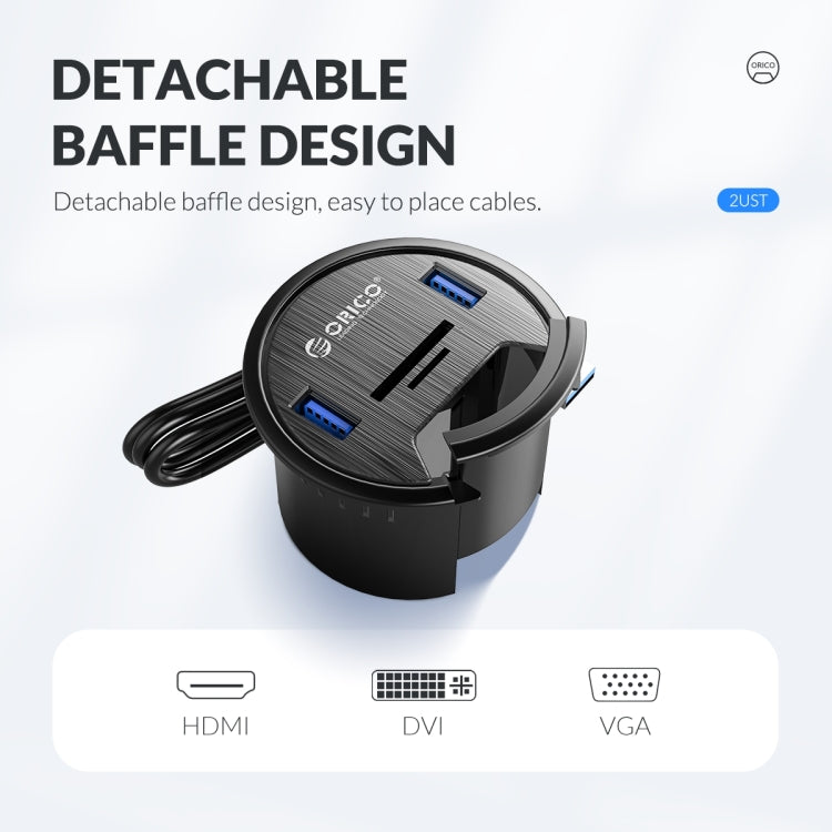 Hub de bureau multifonction ORICO DESK-4U-BK 4 ports USB3.0