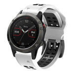 Dual Row Holes Two-color Silicone Watchband, 22mm, 26mm