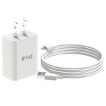 Chargeur de voyage IVON AD-33 2 en 1 2.1A port USB unique + câble de données USB vers 8 broches 1m, prise EU, prise US