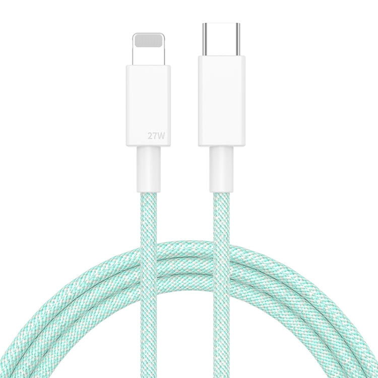 Câble de données tressé de charge rapide USB-C / Type-C vers 8 broches PD 27W, longueur du câble : 1m, 27W
