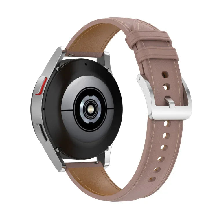 Bracelet de montre en cuir véritable de 20 mm pour Samsung Galaxy Watch4/Watch3 41 mm/Active2/Huawei/Montre de jeu, etc.
