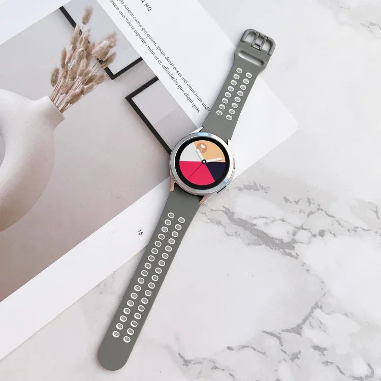 Bracelet de montre en silicone bicolore à double boucle, pour Samsung Galaxy Watch4 40 mm, pour Samsung Galaxy Watch4 44 mm